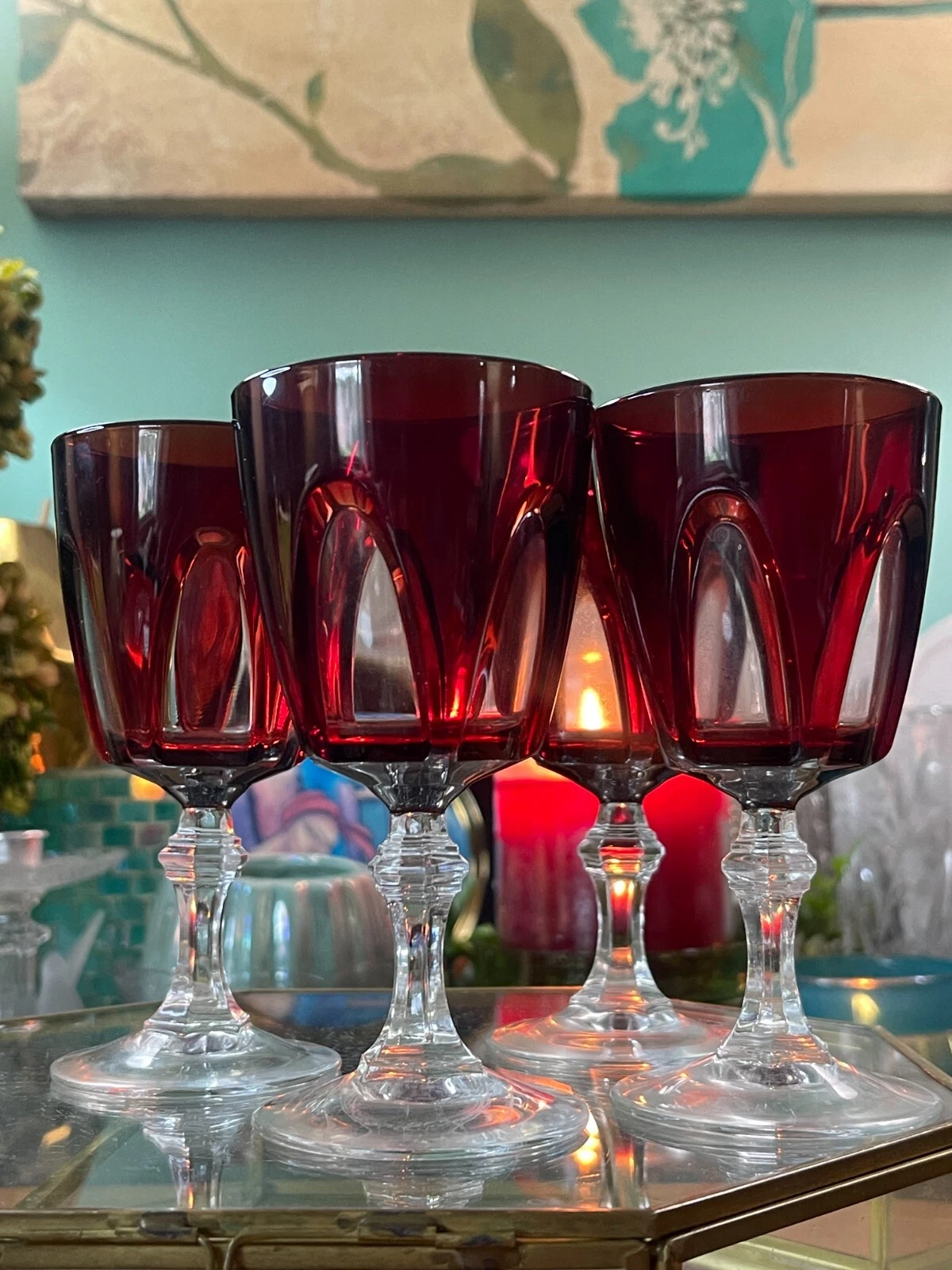 Vtg Luminarc Cristal D'Arques Durand France  Cordial Glasses   Set of 4