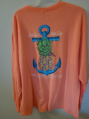 Southern Attitude Pineapple Anchor Little Sweet Little Salty L/S T-Shirt Sz XL 