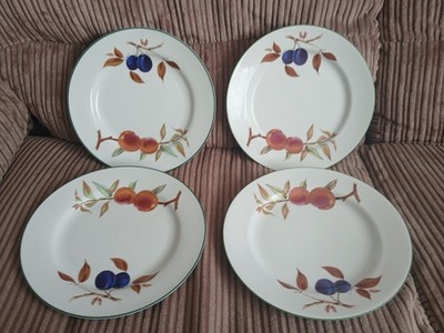 4 x Royal Worcester Evesham Vale 27 cm große Teller 