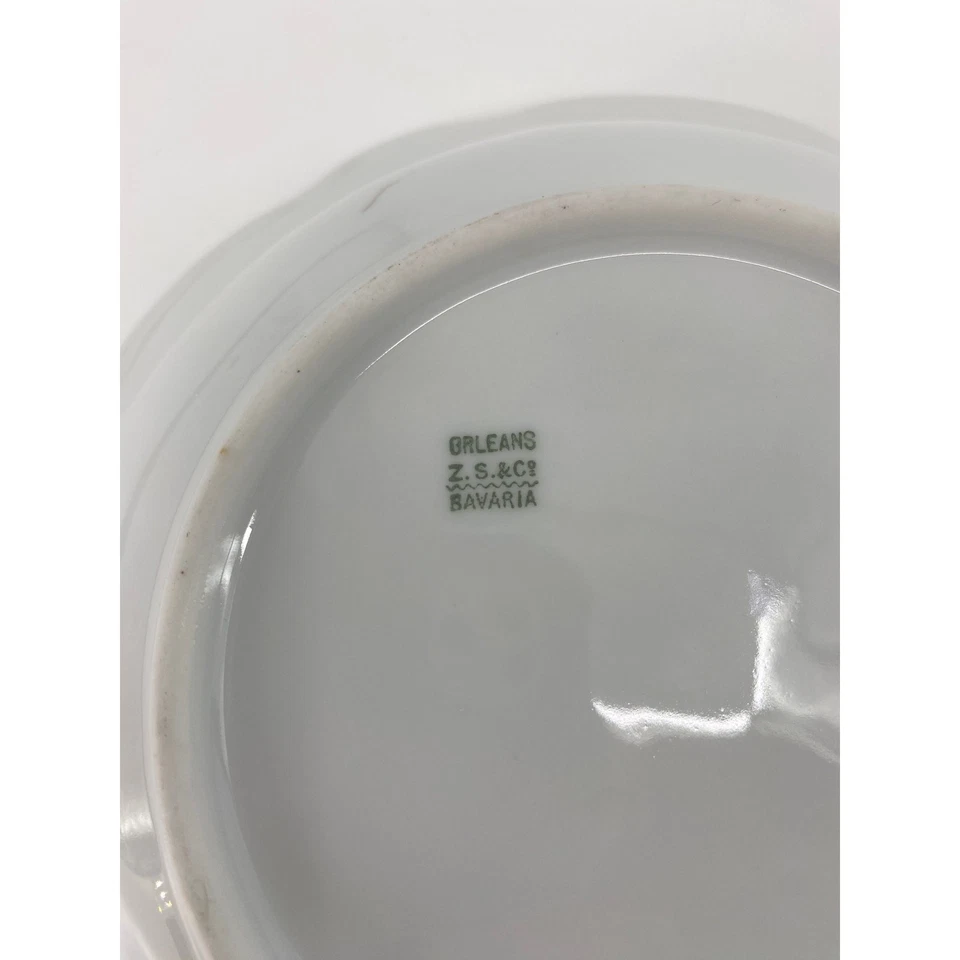 6 cuencos de sopa Orleans Z S & Co Baviera rosas rosas doradas flores porcelana ZSC60 Foto 4 de 4