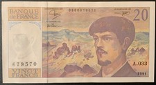 1991 FRANCE PAPER MONEY - 20 FRANCS BANKNOTE!