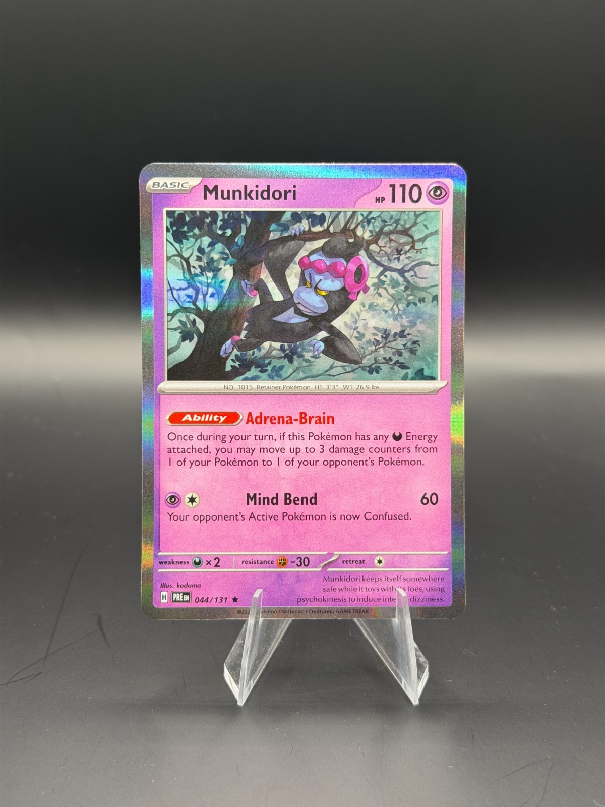 Munkidori 44/131 Prismatic Evolutions Holo Rare NM Pokemon TCG