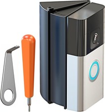 Adjustable 30 to 55 Degree 1 doorbell angle mount 1 doorbell key, Black