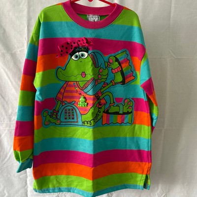 Zoodles Vintage 1998 Frog Graphic Sweatshirt Dress Size 7-8