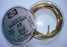 New, 5 ounces Harris Safety Silv-45%, Cadmium free, Silver brazing alloy 3/32"