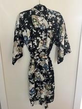 Long Lightweight Asian Style Print Robe