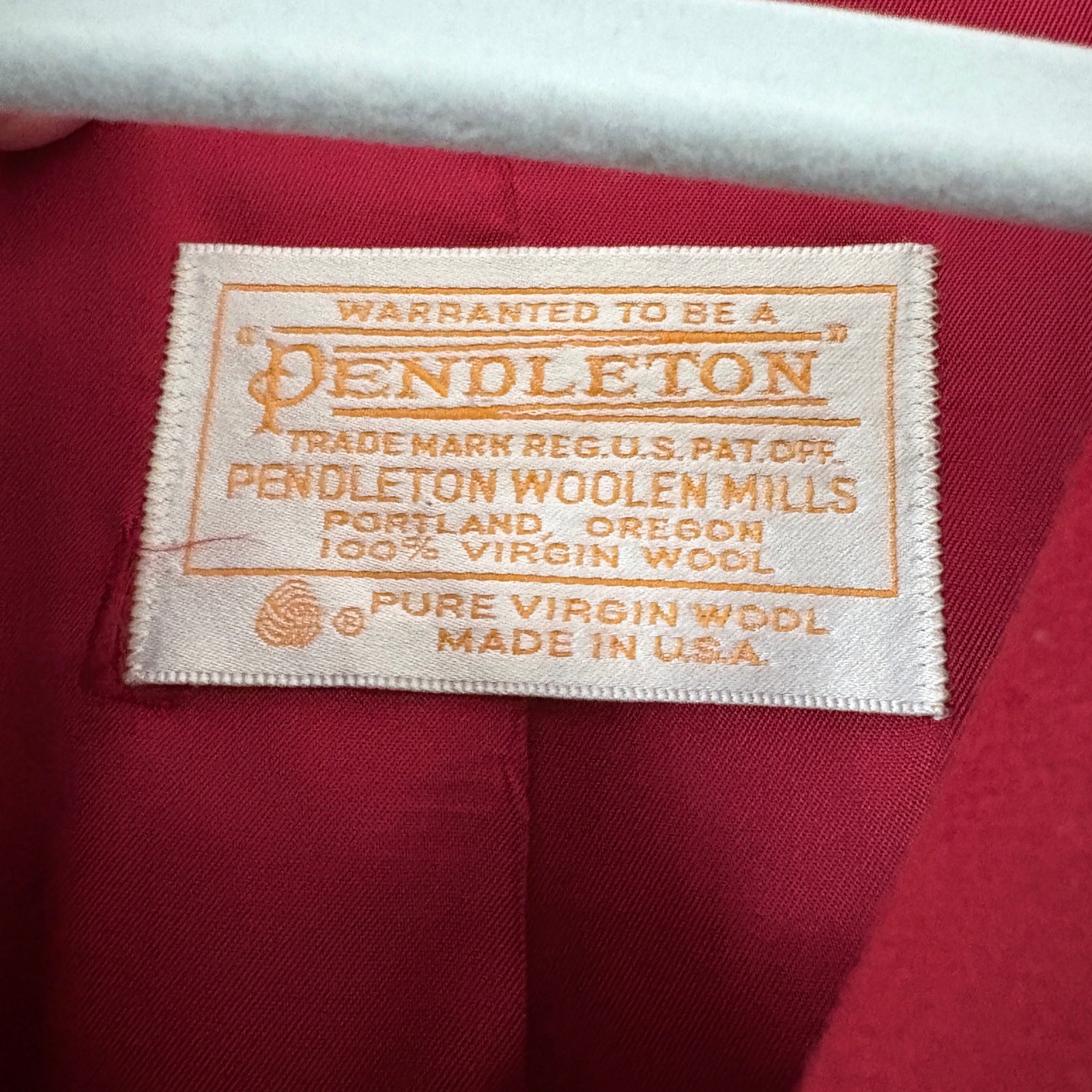 Pendleton Wool Long Red Coat Double Breasted Virg… - image 3