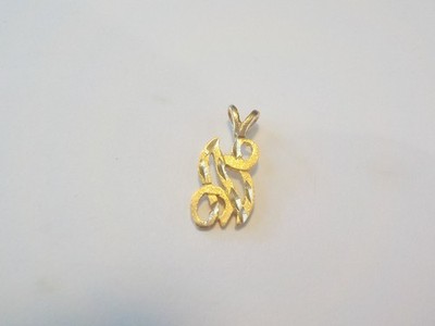 Vintage 14KT GOLD Om (Aum) Symbol Charm / Pendant .54 gram