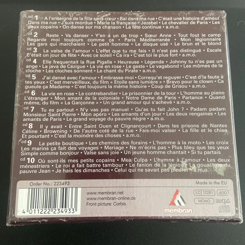 EDITH PIAF - Adieu Mon Coeur 10 CD BOX SET NEW SEALED - Image 4 of 4