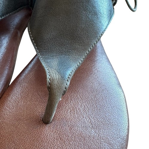Roan by Bed Stu Xandria Dark Brown Leather Thong Sandals Womes Size 9.5 - Picture 7 of 14