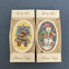 Lasting Impressions Soap Art Christmas Soaps - Tree  Snowman - Set of 2
