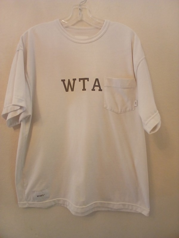 WTAPS Spellout T Shirt Mens Size L X02 White Streetwear Short Sleeve Japanese