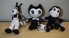  3 Set Bendy and The Ink Machine Bendy Plush Bendy, Boris, and Edgar 9" NWT