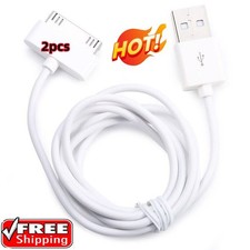 2pcs For Apple iPod Classic 80GB 120GB 160GB Charger USB Data Cable White