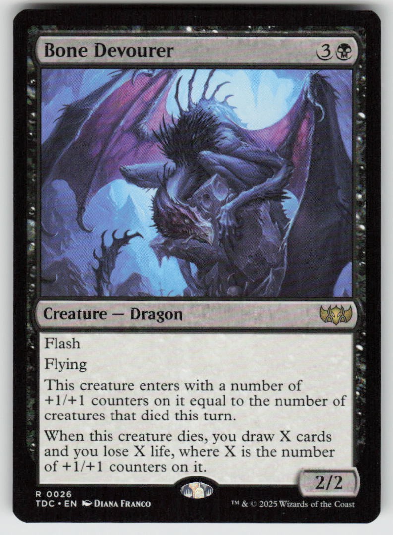 Bone Devourer Rare Commander: Tarkir: Dragonstorm 26 MTG Near Mint