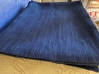 Crate & Barrel Lapis Blue Grasscloth Cotton Placemats Set of 12 Coastal Home