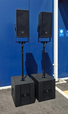DAS Audio Artec 510s Lautsprecher + Artec S15s Sub Bass Boxen + Rigging