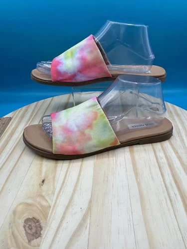 Steve Madden Karolyn sandalo slide donna taglia 9M multicolore pelle tinta unita