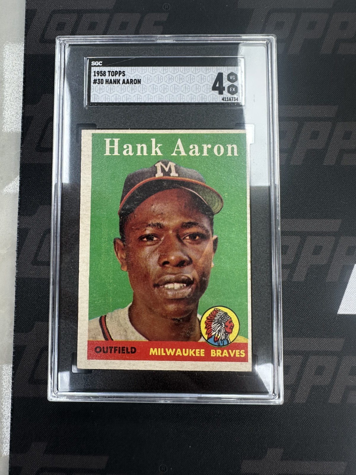1958 Topps Hank Aaron SGC 4 #30 Milwaukee Braves -N