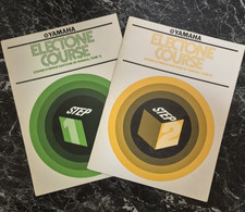 Vintage Yamaha Electone Organ Sheet Music Course Books Step 1 & 2 Beginners 1975