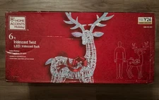 Home Accents Holiday LED Iridescent Twist Buck Yard Decor 6 ft Y26 Christmas 