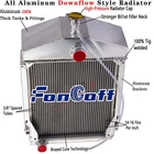 3ROW Aluminum Radiator Fits For IH Farmall 504 Tractor Gas or Diesel 377090R92