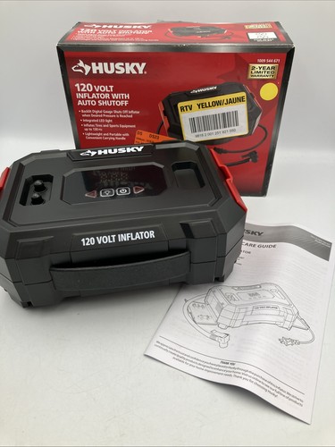 HUSKY 120 Volt Inflator w/Auto Shutoff & LED 1009 544 671 Used