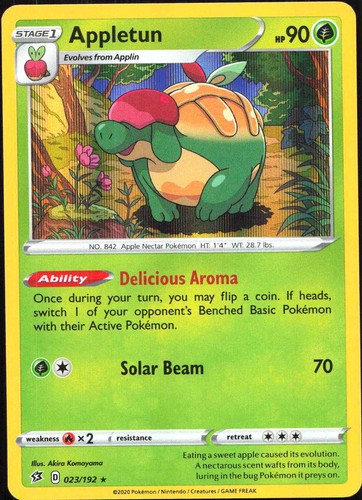 Appletun Holofoil 23/192 Rebel Clash 2020 NM Pokémon