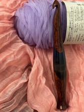 Hand Carved Wooden Crochet Hooks, Ergonomic 12 P 