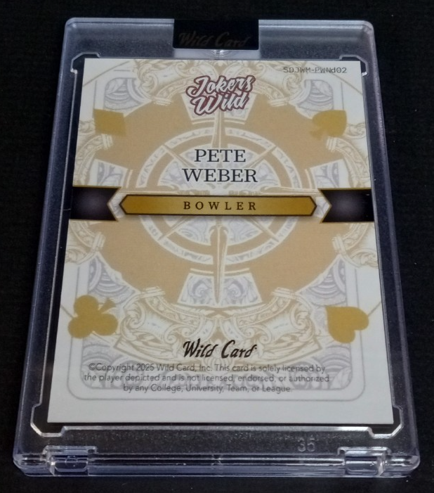 2025 Wild Card Jokers Wild Multi-Sport Pete Weber Joker 1/1