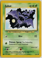 Pokemon Zubat 59/64 Neo Revelation Unlimited card