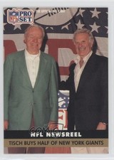 1991 Pro Set NFL Newsreel Wellington Mara Bob Tisch #343 HOF 2k3