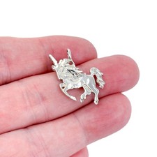 Estate Sterling Silver 925 Prancing Unicorn Pendant