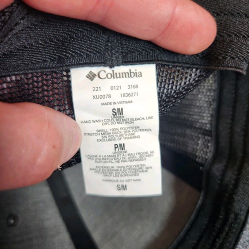 Columbia Spring Grove Hat Men S/M Flexfit Mesh Baseball Cap Fitted Stretch Gray - Picture 8 of 8