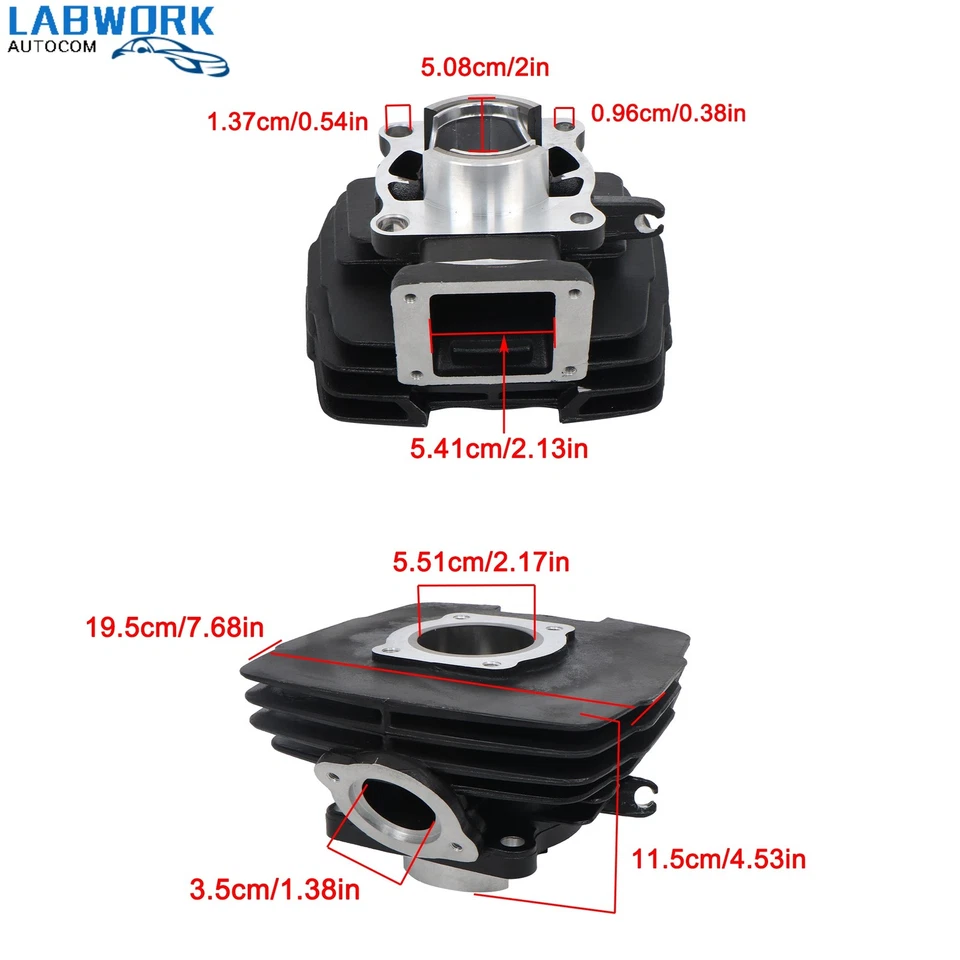 Kit de junta de cilindro de pistón 56 mm para YAMAHA DT125 DT125A DT125B 125cc 1974-1981 Foto 2 de 4