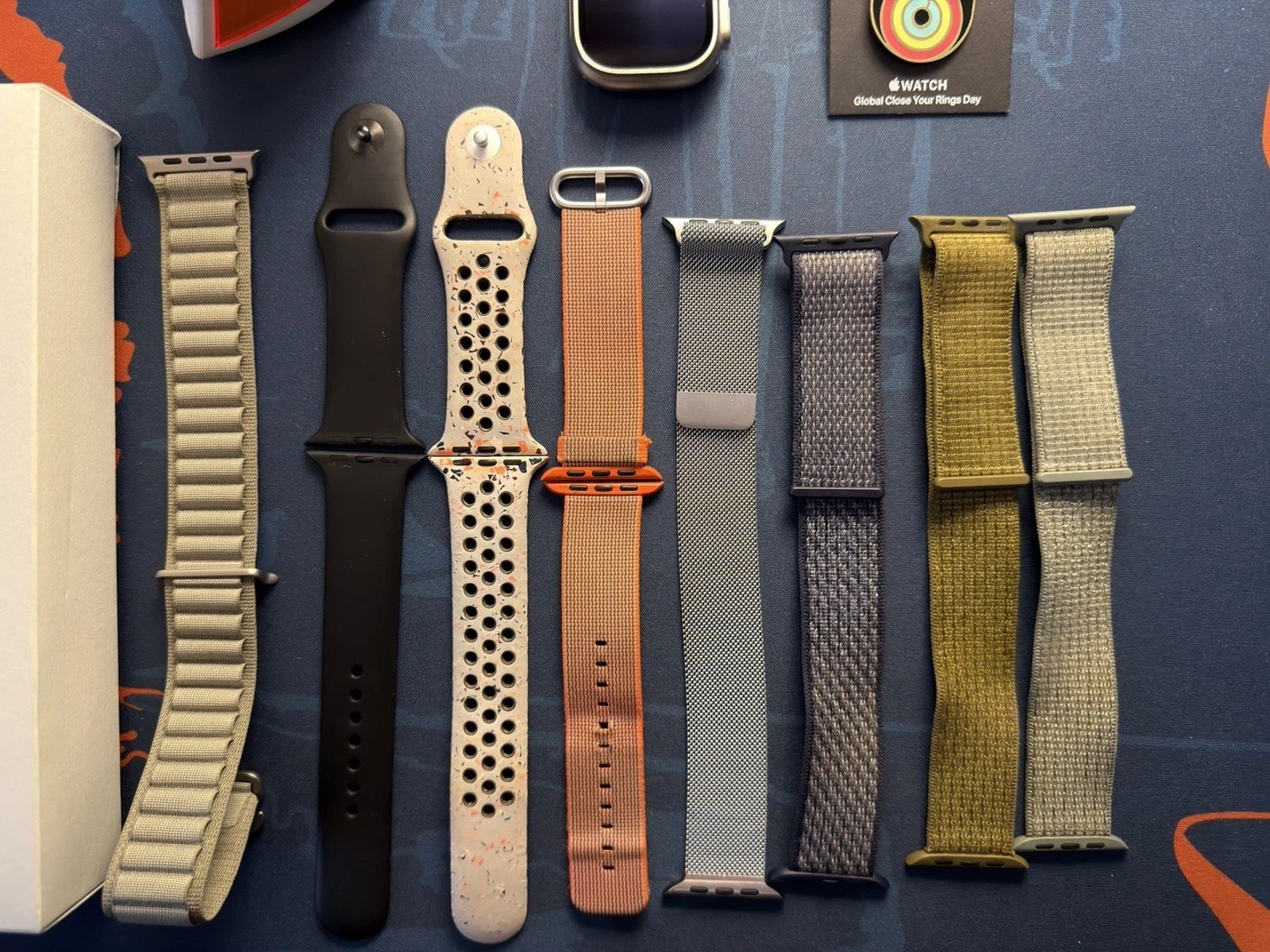Apple Watch Ultra 2 (MRF03VC/A) w/ 8 Genuine Apple Bands + Charging Stand-image