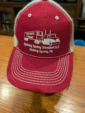Sinking Spring Transport LLC Hat Vitronic Mesh Back Adjustable Red Tan