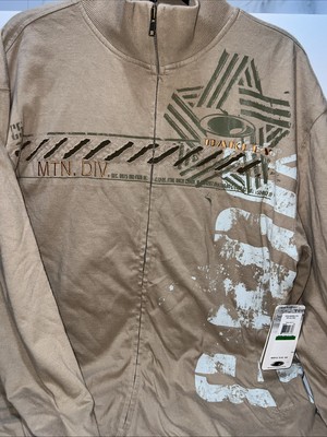 Vintage Oakley Jacket Mens L Beige Bomber Cotton Full Zip Casual Men Y2K MTN DIV