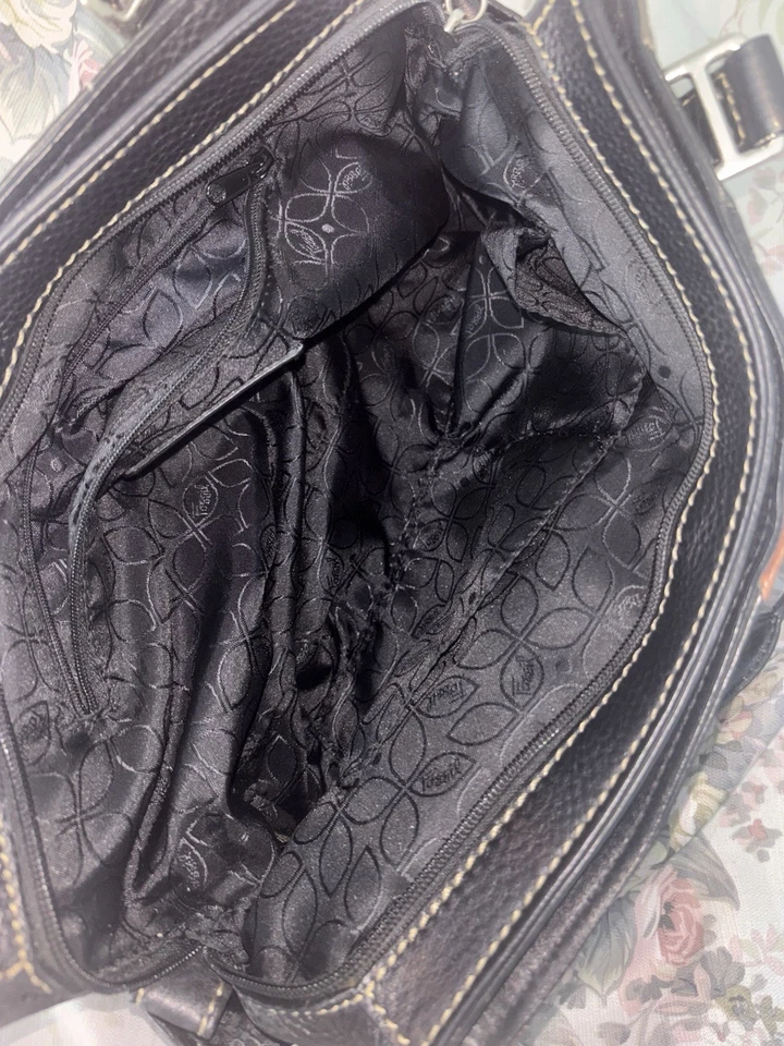 Fossil Handbag Vintage Y2k 2000s Suede and Leather Shoulder Bag Boho Hobo - Imagem 4 de 4