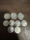 Lot Of 9 1/10 Oz Silver Rounds Almost 1oz Invest Silver