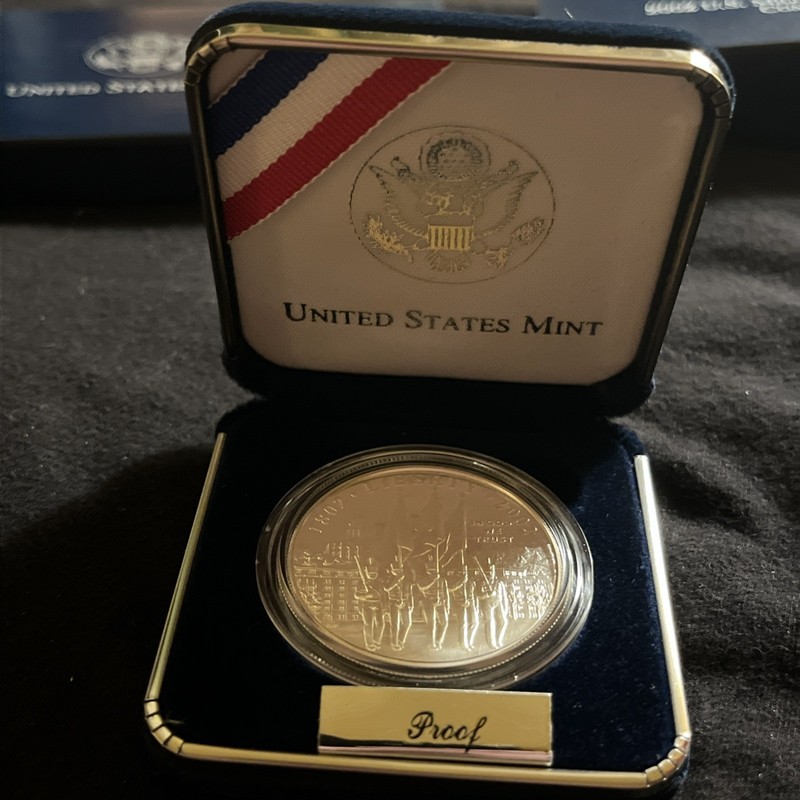 2002-W U.S. Military Academy Bicentennial Proof Silver Dollar BOX/COA