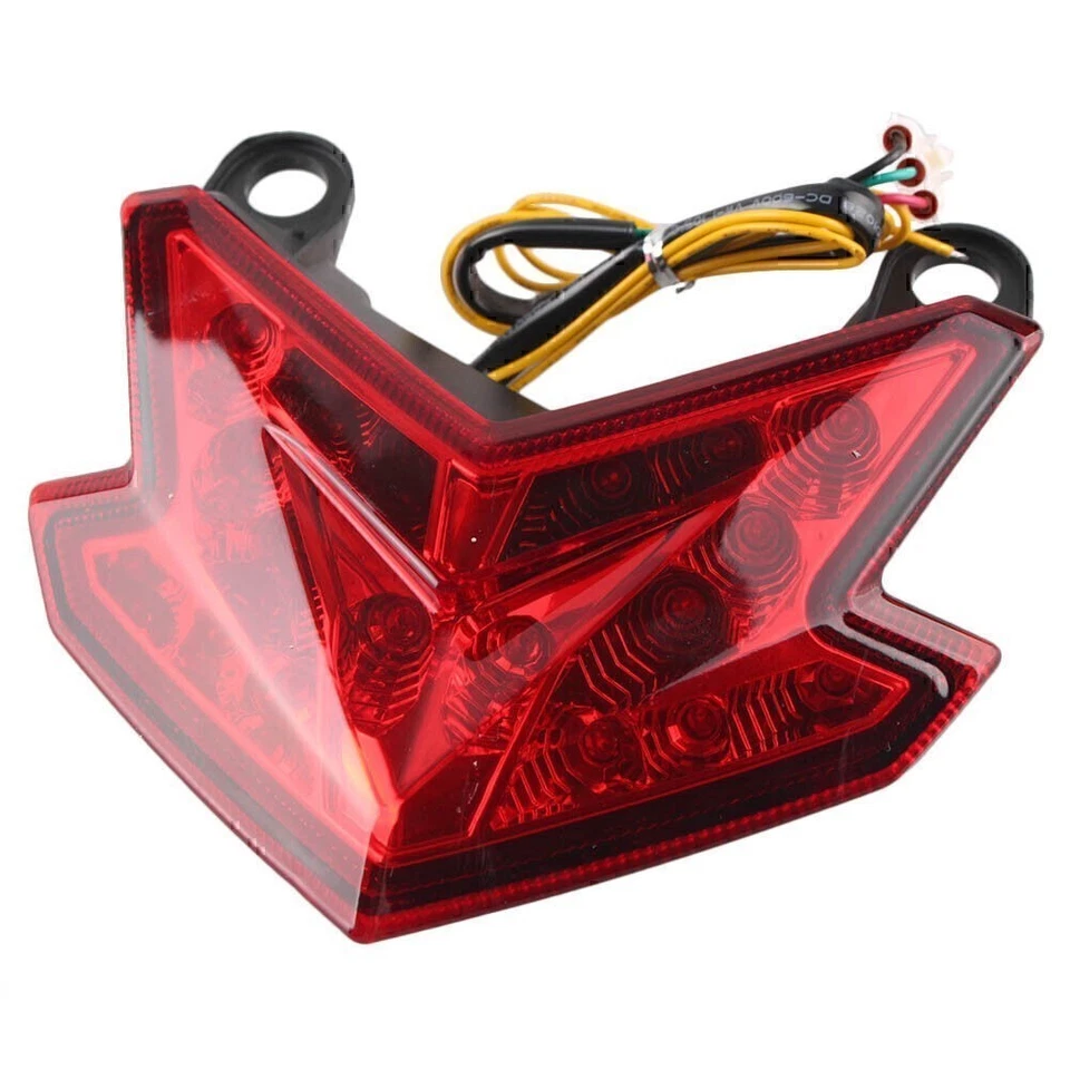 LED Rear Brake Turn Signals Stop Tail Light For Kawasaki Z800 ZX6R 2013-2014 Red - Image 3 of 4