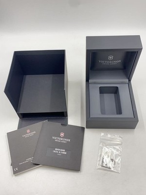 VICTORINOX 241724 INOX Navy Dial Stainless Watch Near Mint JAPAN