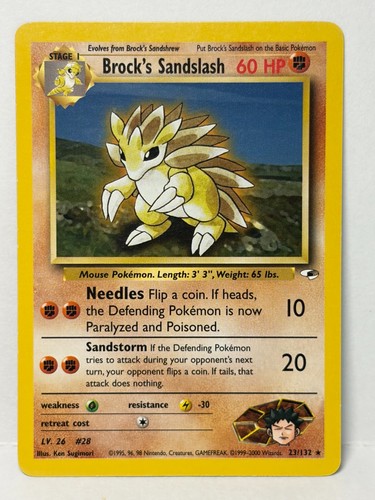 Pokemon Brock’s Sandslash Gym Heroes Rare 23/132 - LP