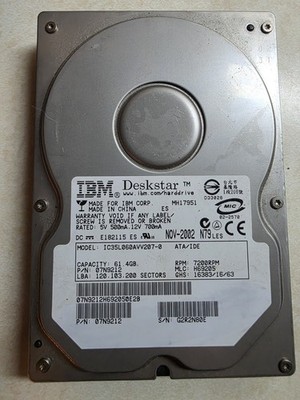 IBM Deskstar 120GXP 40GB Internal 7200RPM 3.5'' (IC35L040AVVA070) HDD
