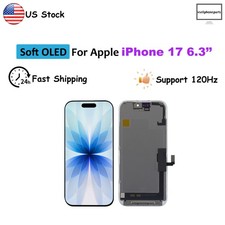 Soft OLED Display Touch Screen Digitizer Assembly For Apple iPhone 17 6.3''