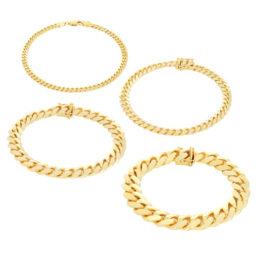 14K Yellow Gold Solid 2.7mm-11mm Miami Cuban Link Chain Necklace Bracelet 7"-30" - Picture 93 of 156