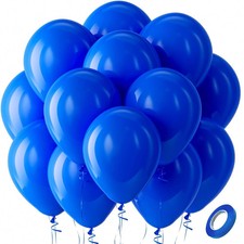 Royal Blue Latex Party Balloons - 100 Pack 12 inch Round Helium Blue ...