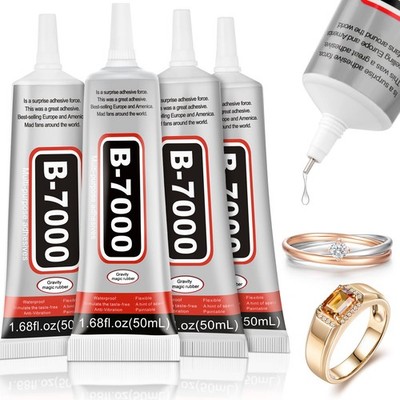 4 PCS 50ML B7000 Crafts Glue Super Adhesive, Multipurpose Clear Transparent 