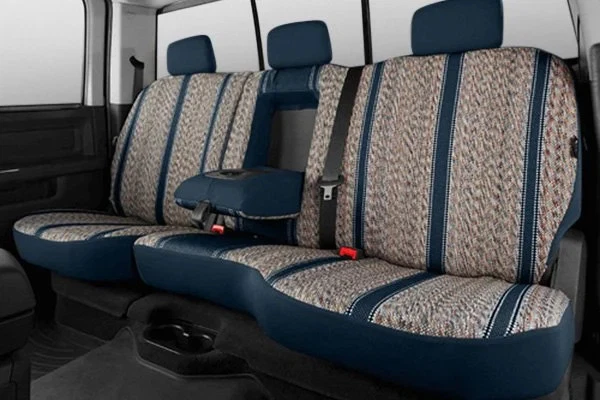 For Toyota Tundra 07-13 Fia Wrangler Series 2nd Row Navy Seat Covers - Image 3 of 4